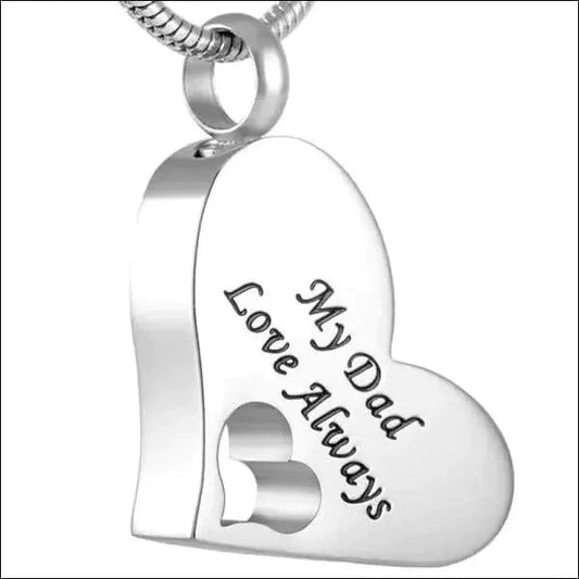 Stalen Ashanger Vader My dad love always-2.8x1.7mm alles Aramat Jewels ashangers Assieraad chirurgisch staal gedenkhangers gedenksieraden Geen hanger Geen_Parel hart Hart met vleugels-Dad-2x5cm Hart-Dad-3.2x1.9mm Hart-Dad-3x1.8mm Meerdere Varianten My dad love always-2.8x1.7mm PVD staal uniseks vader Volwassenen zilverkleurig zonder_ketting zwart