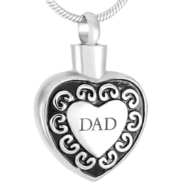 Stalen Ashanger Vader Hart-Dad-3x1.8mm alles Aramat Jewels ashangers Assieraad chirurgisch staal gedenkhangers gedenksieraden Geen hanger Geen_Parel hart Hart met vleugels-Dad-2x5cm Hart-Dad-3.2x1.9mm Hart-Dad-3x1.8mm Meerdere Varianten My dad love always-2.8x1.7mm PVD staal uniseks vader Volwassenen zilverkleurig zonder_ketting zwart