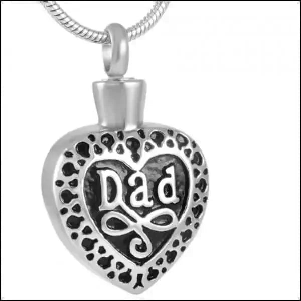 Stalen Ashanger Vader Hart-Dad-3.2x1.9mm alles Aramat Jewels ashangers Assieraad chirurgisch staal gedenkhangers gedenksieraden Geen hanger Geen_Parel hart Hart met vleugels-Dad-2x5cm Hart-Dad-3.2x1.9mm Hart-Dad-3x1.8mm Meerdere Varianten My dad love always-2.8x1.7mm PVD staal uniseks vader Volwassenen zilverkleurig zonder_ketting zwart