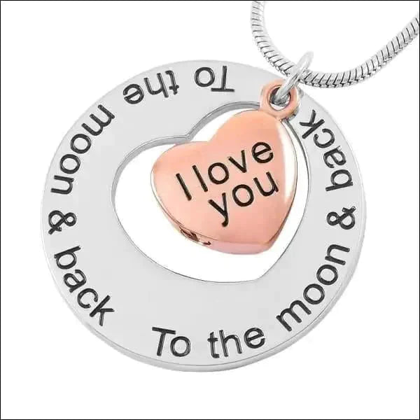 Ashanger i Love You To The Moon Zilverkleurig Rosékleurig 8720157094753 alles Aramat Jewels ashangers Assieraad chirurgisch staal Gedenkhangers gedenksieraden hang561 nakijken niet geupdated PVD rosékleurig Staal tekst uniseks Volwassenen zilverkleurig