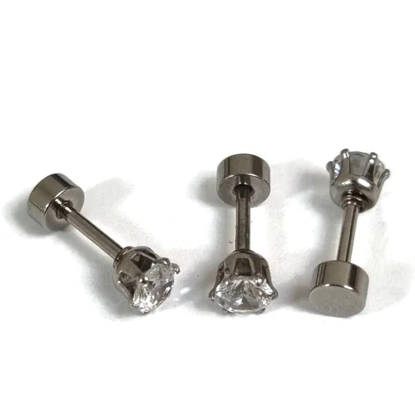 Labret Helixpiercing Met Steentje 4mm Zirkonia 1.2mm 4mm 6mm alles Barbell chirurgisch staal dames Helix helixpiercings jin Met_steen nakijken Oor piercing Piercings PVD rond Staal Stud tekst transparant Volwassenen zilverkleurig zirkonia