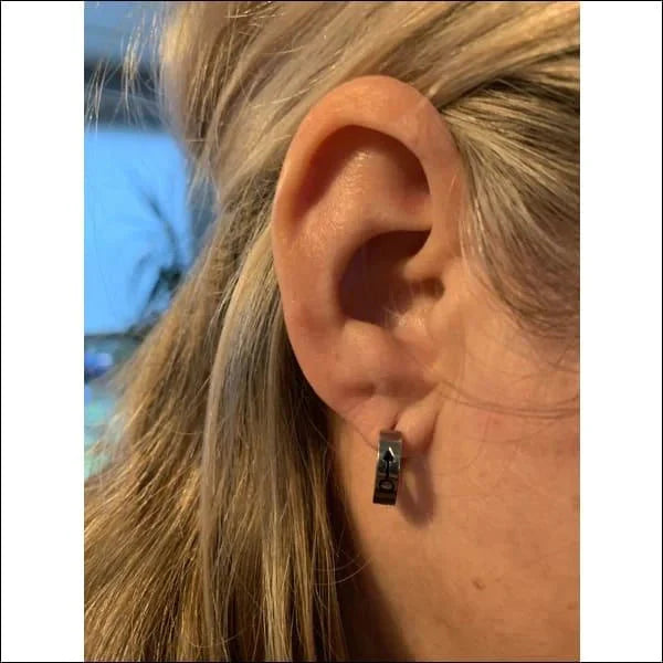 Stalen Oorringen Zilverkleurig Staal 14 Bij 4mm 14mm 4mm alles Aramat Jewels chirurgisch staal Geen edelsteen Geen hanger kinderen oor2619-esv174 oorbellen oormodel Oorringen oorringetjes PVD Soort sieraad_Oorringen Staal zilverkleurig zonder hanger Zonder_hanger zweerknopjes
