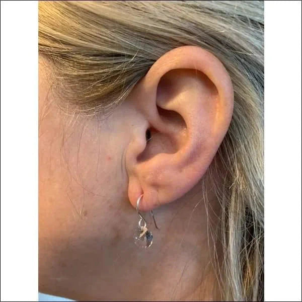 Kinder Oorhangers Met Bedel 925 Zilver Kristal 8mm alles elf925 Geen hanger grijs kinderen kristal Licht Grijs Met_steen oorbellen Oorhangers oormodel plastick rond silver Video zilver