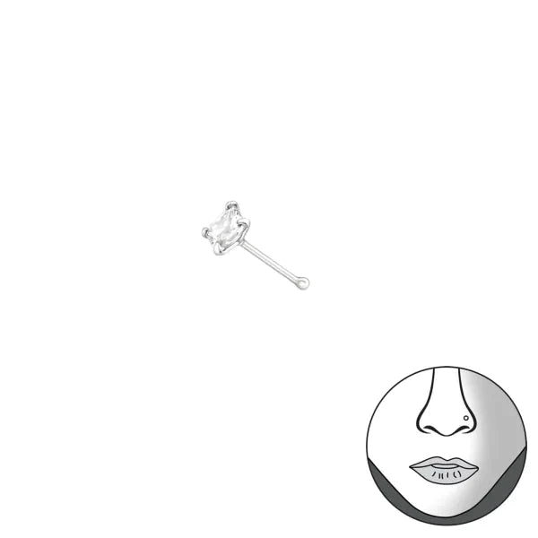 Echt Zilveren Neuspiercing-transparant-zirkonia-3mm 0.8mm 33353 3mm alles Aramat Jewels dames elf925 Met_steen Neus Neuspiercing piercing Piercings rond silver transparant Volwassenen zilver zirkonia