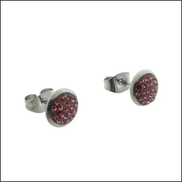 Druzy Oorbellen Zweerknopjes Kristal 8mm Roze 8720157025467 8mm AB Transparant alles Aramat Jewels Blauwgroen Champagne chirurgisch staal dames Donker Blauw Fuchsia Roze Geen hanger kristal Licht Blauw Licht Roze Meerdere kleuren Met_steen Nieuw Olijf groen oorbellen oormodel PVD Rood Roze Soort sieraad_Oorbellen Staal transparant Video Volwassenen zilverkleurig Zwart zweerknopjes