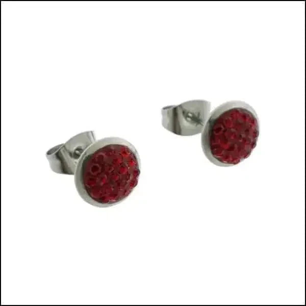 Druzy Oorbellen Zweerknopjes Kristal 8mm Rood 8720157025467 8mm AB Transparant alles Aramat Jewels Blauwgroen Champagne chirurgisch staal dames Donker Blauw Fuchsia Roze Geen hanger kristal Licht Blauw Licht Roze Meerdere kleuren Met_steen Nieuw Olijf groen oorbellen oormodel PVD Rood Roze Soort sieraad_Oorbellen Staal transparant Video Volwassenen zilverkleurig Zwart zweerknopjes
