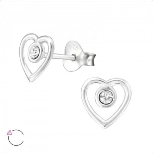 Zilveren Hartjes Oorbellen Zilver/Kristal Transparant-7mm 4 x 4 mm 4mm 5 x 5 mm 5mm 6 x 6 mm 6mm 7mm 8720157094180 8mm 9mm alles Apparel & Accessories > Jewelry > Earrings Aramat Jewels dames elf925 emaille Geen hanger Geen oormodel glitter hart kinderen kristal Meerdere Maten Meerdere Varianten Met_steen Nieuw oorbellen plastick silver Volwassenen zilver