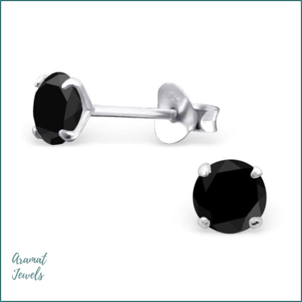 Oorbellen | Ronde Kinder Oorbellen 925 Zilver Kristal |