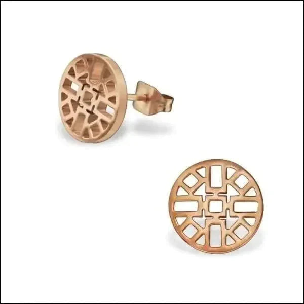 Ronde Oorbellen Zweerknopjes Azteken 10mm Rosékleurig 10mm 8720157027645 alles Aramat Jewels chirurgisch staal dames Geen edelsteen Geen hanger Geen oormodel kinderen Meerdere kleuren Nieuw oor3303-31502 oorbellen PVD rosékleurig Soort sieraad_Oorbellen Staal Volwassenen zilverkleurig zonder steen Zonder_steen Zwart zweerknopjes