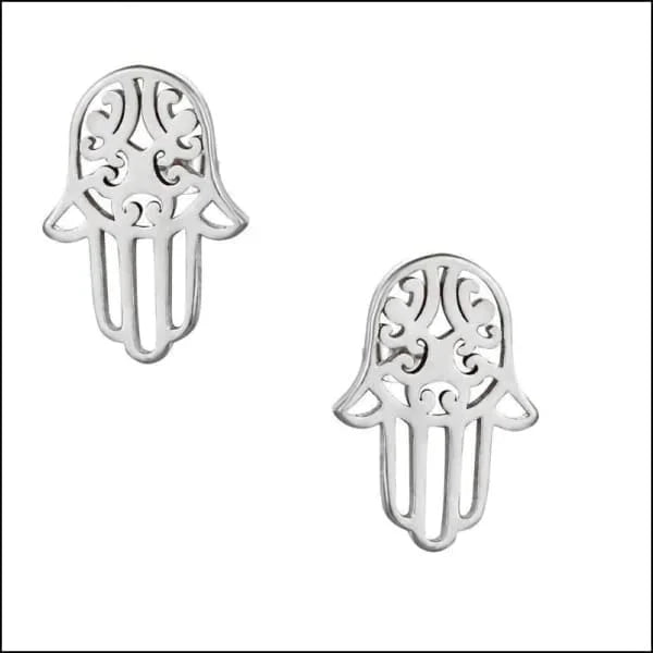 Oorbellen | Stalen Hamsa Hand Zweerknopjes Kopen?