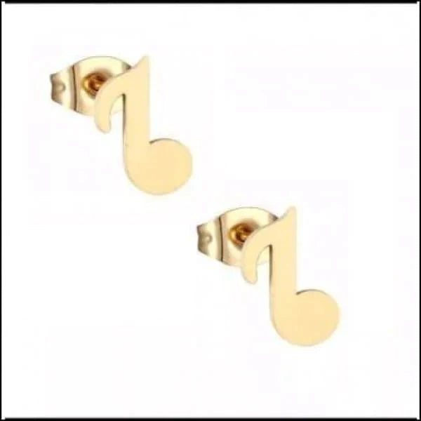 Stalen Oorbellen Muziek - Muzieknoot-Goudkleur-9x4mm 4mm 7mm 8720157035558 8mm 9mm alles Apparel & Accessories > Jewelry > Earrings Aramat Jewels chirurgisch staal dames fgift Geen edelsteen Geen oormodel Geen steen gepolijst goudkleurig heren kinderen Kleur_Goudkleurig Meerdere kleuren Meerdere Varianten Multikleur muziek oor1699 oorbellen PVD regenboog Staal uniseks unisex zilverkleurig zonder hanger Zonder_hanger Zonder_steen zweerknopjes