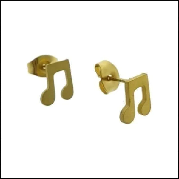 Stalen Oorbellen Muziek - Muzieknoot-Goudkleur-7mm 4mm 7mm 8720157035558 8mm 9mm alles Apparel & Accessories > Jewelry > Earrings Aramat Jewels chirurgisch staal dames fgift Geen edelsteen Geen oormodel Geen steen gepolijst goudkleurig heren kinderen Kleur_Goudkleurig Meerdere kleuren Meerdere Varianten Multikleur muziek oor1699 oorbellen PVD regenboog Staal uniseks unisex zilverkleurig zonder hanger Zonder_hanger Zonder_steen zweerknopjes