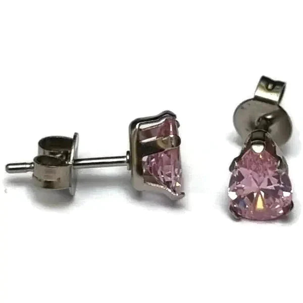 Stalen Zirkonia Oorbellen Druppel 7x5mm Roze 4mm 5mm 5x3mm / Paars 5x3mm / Rood 5x3mm / Roze 5x3mm / Transparant 6mm 6x4mm / Rood 6x4mm / Roze 6x4mm / Transparant 6x4mm / Zwart 7mm 7x5mm / Paars 7x5mm / Rood 7x5mm / Roze 7x5mm / Transparant 8x6mm / Transparant alles Aramat Jewels chirurgisch staal dames druppel Geen hanger kinderen Meerdere kleuren Meerdere Maten Met_steen oorbellen oormodel paars PVD roze Staal transparant Volwassenen zilverkleurig zirkonia zwart zweerknopjes