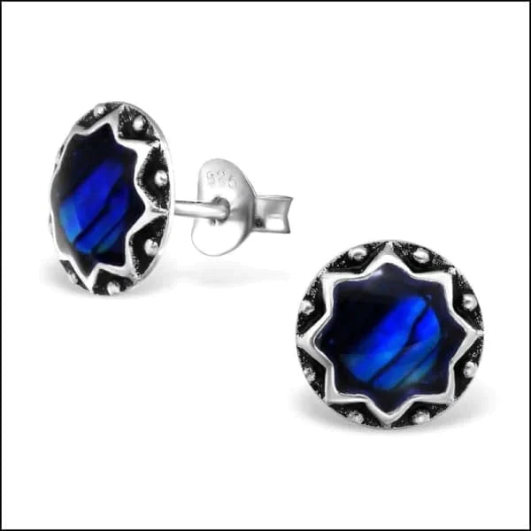 Zilveren Abalone Oorbellen- Rond-Abalone Blauw-9mm 10mm 8mm Abalone Abalone groen Abalone paars Abalone roze alles Aramat Jewels bali blauw dames Donker blauw donker_blauw druppel elf925 Geen oormodel Geen_Parel geoxideerd groen Meerdere kleuren Meerdere Maten Meerdere Varianten Nieuw oorbellen paars rond roze schelp silver Volwassenen zilver zonder hanger Zonder_hanger