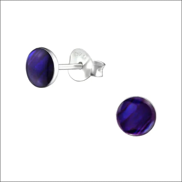 Zilveren Abalone Oorbellen- Rond-Abalone Paars-5.5mm 10mm 8mm Abalone Abalone groen Abalone paars Abalone roze alles Aramat Jewels bali blauw dames Donker blauw donker_blauw druppel elf925 Geen oormodel Geen_Parel geoxideerd groen Meerdere kleuren Meerdere Maten Meerdere Varianten Nieuw oorbellen paars rond roze schelp silver Volwassenen zilver zonder hanger Zonder_hanger