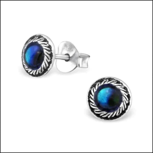 Zilveren Abalone Oorbellen- Rond-Abalone Blauw-6mm 10mm 8mm Abalone Abalone groen Abalone paars Abalone roze alles Aramat Jewels bali blauw dames Donker blauw donker_blauw druppel elf925 Geen oormodel Geen_Parel geoxideerd groen Meerdere kleuren Meerdere Maten Meerdere Varianten Nieuw oorbellen paars rond roze schelp silver Volwassenen zilver zonder hanger Zonder_hanger