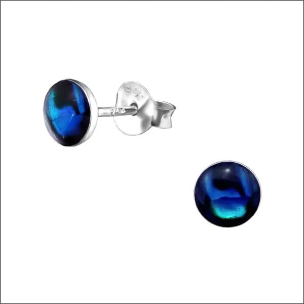 Zilveren Abalone Oorbellen- Rond-Abalone Blauw-5.5mm 10mm 8mm Abalone Abalone groen Abalone paars Abalone roze alles Aramat Jewels bali blauw dames Donker blauw donker_blauw druppel elf925 Geen oormodel Geen_Parel geoxideerd groen Meerdere kleuren Meerdere Maten Meerdere Varianten Nieuw oorbellen paars rond roze schelp silver Volwassenen zilver zonder hanger Zonder_hanger