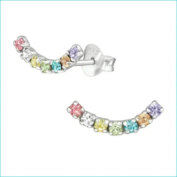Zilveren Oorbellen Bar Gebogen-Bar-zirkonia-13x5mm 10 x 1 mm 10mm 13 x 1 mm 1mm 8720157094012 alles Aramat Jewels bar dames elf925 Geen edelsteen Geen hanger Geen oormodel Geen steen Geen_Parel geometrisch Meerdere Maten Meerdere Varianten Nieuw oor1084-26076 oorbellen silver Volwassenen zilver Zonder_hanger