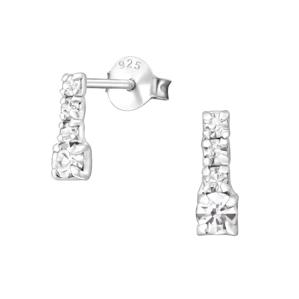 Zilveren Oorbellen Bar Zirkonia-9x3mm 10 x 1 mm 10mm 13 x 1 mm 1mm 8720157094012 alles Aramat Jewels bar dames elf925 Geen edelsteen Geen hanger Geen oormodel Geen steen Geen_Parel geometrisch Meerdere Maten Meerdere Varianten Nieuw oor1084-26076 oorbellen silver Volwassenen zilver Zonder_hanger