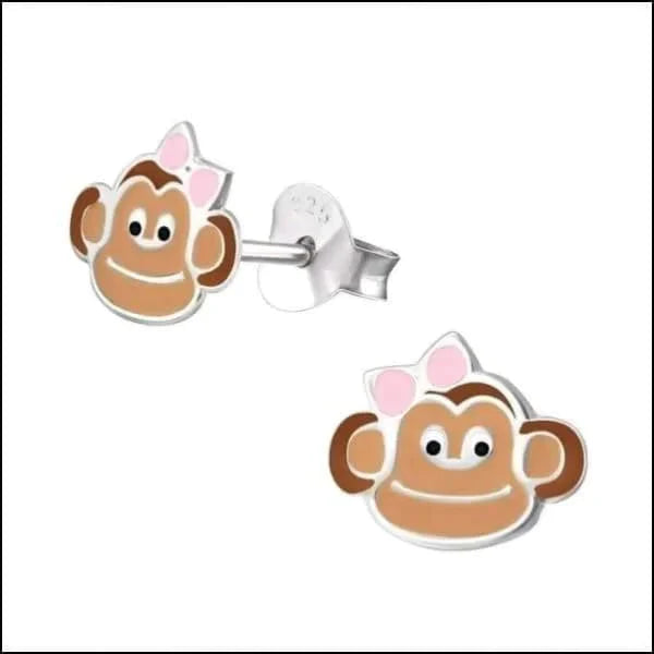 Zilveren Kinder Oorbellen Aap- Aap roze strik-9x7mm 10mm 7mm 8mm 9mm aap Aap gele bloem-10x9mm Aap roze bloem-9mm Aap roze strik-9x7mm Aap-10x8mm alles dames dier elf925 Geen hanger Geen oormodel kinderen Meerdere Varianten Met_steen niet geupdated Nieuw oorbellen plastick silver Soort sieraad_Oorbellen Volwassenen zilver