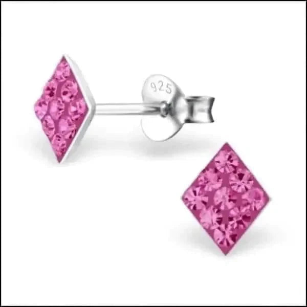 Zilveren Kristal Oorbellen Ruit- Licht Zalm 8720157011651 alles Aramat Jewels dames elf925 Geen hanger Geen oormodel geometrisch kinderen kristal Licht Zalm Met_steen oor449-5223 oorbellen oranje paars roze ruit silver transparant Volwassenen zilver