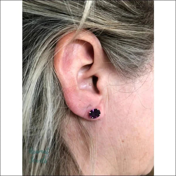 Zilveren Kristallen Oorbellen Ovaal 4mm 6mm 8mm alles aqua blauw dames Donker_roze elf925 Geen hanger Geen oormodel groen kinderen kristal Licht_blauw Meerdere kleuren Meerdere Maten Met_steen Nieuw oorbellen ovaal roze silver zilver