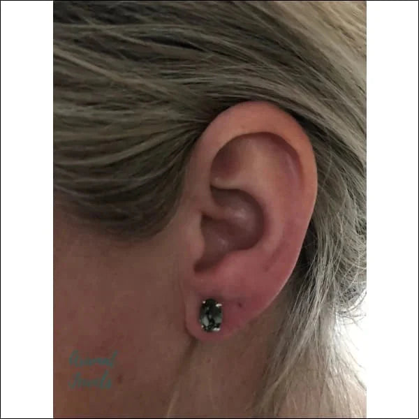 Zilveren Kristallen Oorbellen Ovaal 4mm 6mm 8mm alles aqua blauw dames Donker_roze elf925 Geen hanger Geen oormodel groen kinderen kristal Licht_blauw Meerdere kleuren Meerdere Maten Met_steen Nieuw oorbellen ovaal roze silver zilver