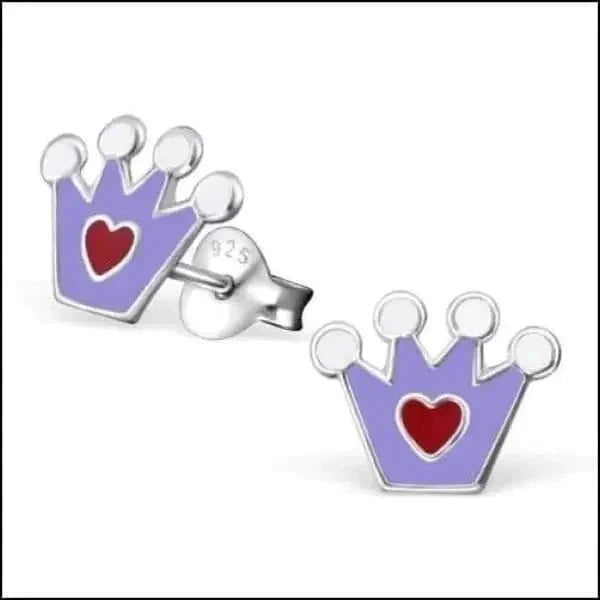 Zilveren Oorbellen Kroontje Paars-9x8mm 8720157003250 alles Apparel & Accessories > Jewelry > Earrings Aramat Jewels blauw Blauw-6x9mm dames elf925 emaille Geen hanger Geen oormodel glitter kinderen kristal Meerdere kleuren Meerdere Varianten Met_steen Nieuw oor333 oorbellen paars Paars-9x8mm roze Roze-9x8mm silver wit Wit-9x8mm zilver Zilver/Kristal-10x8mm