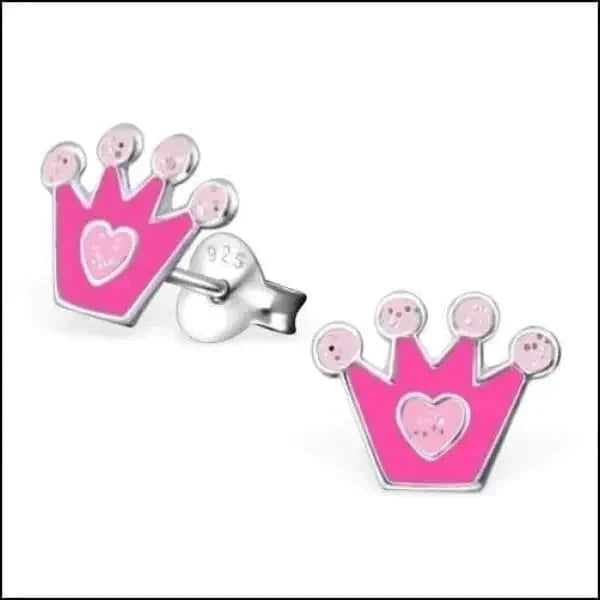 Zilveren Oorbellen Kroontje Roze-9x8mm 8720157003250 alles Apparel & Accessories > Jewelry > Earrings Aramat Jewels blauw Blauw-6x9mm dames elf925 emaille Geen hanger Geen oormodel glitter kinderen kristal Meerdere kleuren Meerdere Varianten Met_steen Nieuw oor333 oorbellen paars Paars-9x8mm roze Roze-9x8mm silver wit Wit-9x8mm zilver Zilver/Kristal-10x8mm