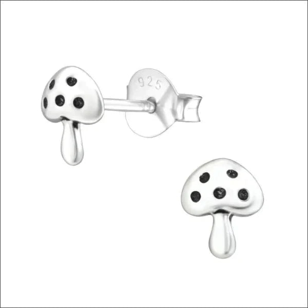 Zilveren Oorbellen Paddenstoel Geoxideerd-5x6mm 5mm 6mm alles elf925 emaille Geen hanger Geen oormodel geoxideerd kinderen Meerdere Varianten natuur oorbellen plastick silver Soort sieraad_Oorbellen zilver