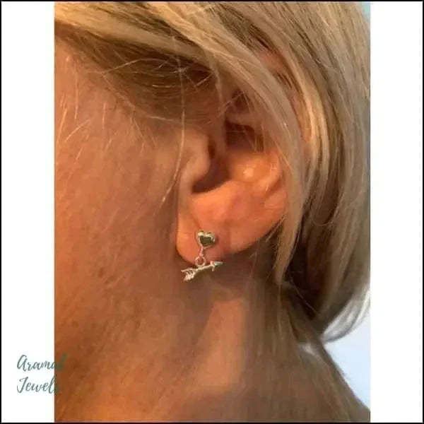 Zilveren Oorbellen Pijltje 10mm 15mm 3mm 8720157003304 alles Aramat Jewels dames elf925 Geen hanger Geen oormodel Hartje met pijltje-10mm kinderen Meerdere Maten Meerdere Varianten Met_hanger Nieuw oor290-24530 oorbellen pijl silver Volwassenen zilver Zilver-10x3mm Zilver-15x4mm