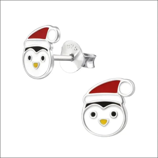 Zilveren Oorbellen Pinguïn 925 Zilver Emaille Kerst-7mm 8720157032755 9mm alles Aramat Jewels dames dier elf925 emaille Geen hanger Geen oormodel kinderen kristal Met_steen multikleurig oorbellen plastick silver Soort sieraad_Oorbellen zilver zonder hanger Zonder_hanger