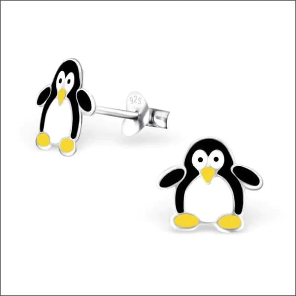 Zilveren Oorbellen Pinguïn 925 Zilver Emaille pinguin-11x10mm 8720157032755 9mm alles Aramat Jewels dames dier elf925 emaille Geen hanger Geen oormodel kinderen kristal Met_steen multikleurig oorbellen plastick silver Soort sieraad_Oorbellen zilver zonder hanger Zonder_hanger