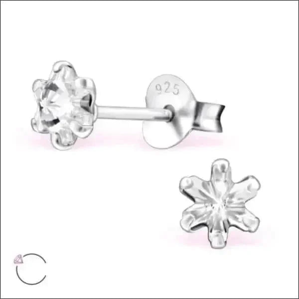 Zilveren Ster Oorbellen Kristal- Transparant-5mm 5mm 8720157002185 alles Aramat Jewels dames elf925 Geen hanger Geen oormodel kinderen kristal Met_steen oor733 oorbellen plastick silver Soort sieraad_Oorbellen ster transparant Volwassenen zilver