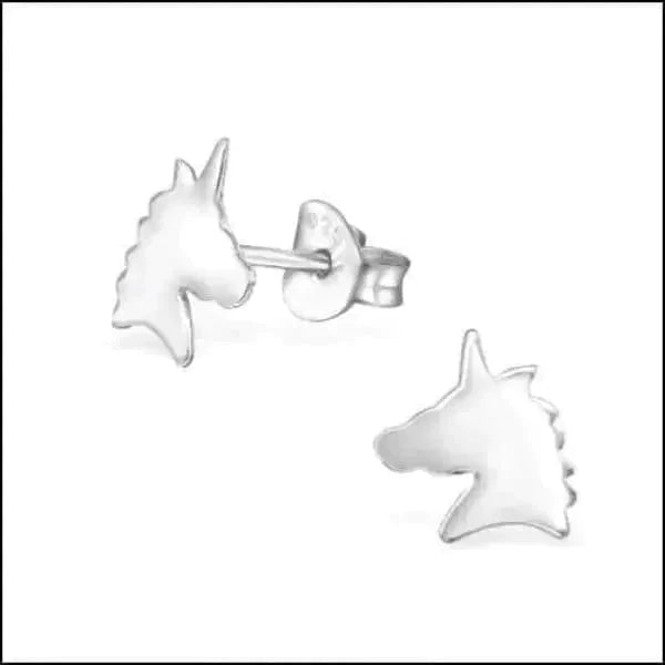 Oorbellen | Zilveren Unicorn Eenhoorn- Kopen?