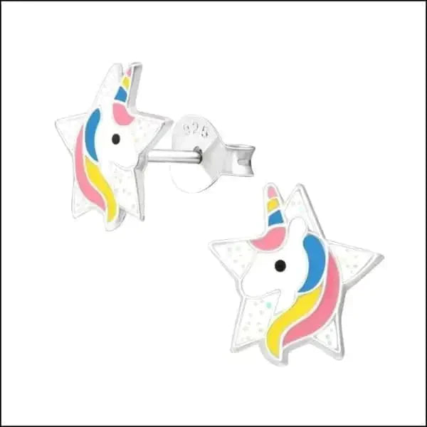 Oorbellen | Zilveren Unicorn Eenhoorn- Kopen?