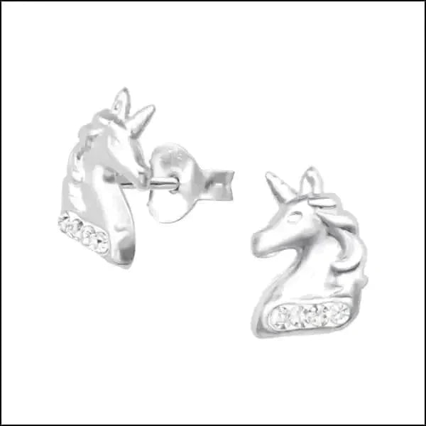 Oorbellen | Zilveren Unicorn Eenhoorn- Kopen?