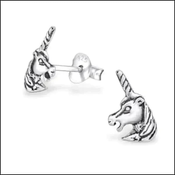 Oorbellen | Zilveren Unicorn Eenhoorn- Kopen?