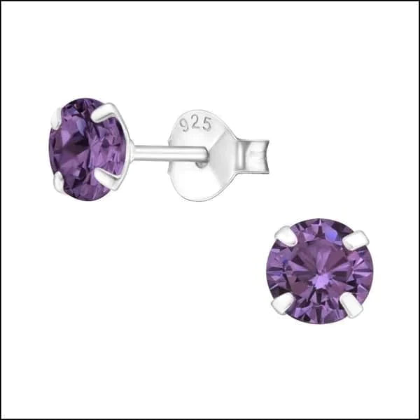 Zilveren Zirkonia Oorbellen Rond-meerdere Maten En Kleurtjes 5mm Paars 3mm 5mm 6mm 8720157033103 alles Aramat Jewels blauw dames elf925 Geen hanger Geen oormodel goudkleurig groen heren kinderen Meerdere kleuren Meerdere Maten Met_steen Nieuw oorbellen rond rood roze silver transparant zilver zirkonia zwart