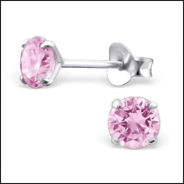 Zilveren Zirkonia Oorbellen Rond-meerdere Maten En Kleurtjes 5mm Roze 3mm 5mm 6mm 8720157033103 alles Aramat Jewels blauw dames elf925 Geen hanger Geen oormodel goudkleurig groen heren kinderen Meerdere kleuren Meerdere Maten Met_steen Nieuw oorbellen rond rood roze silver transparant zilver zirkonia zwart