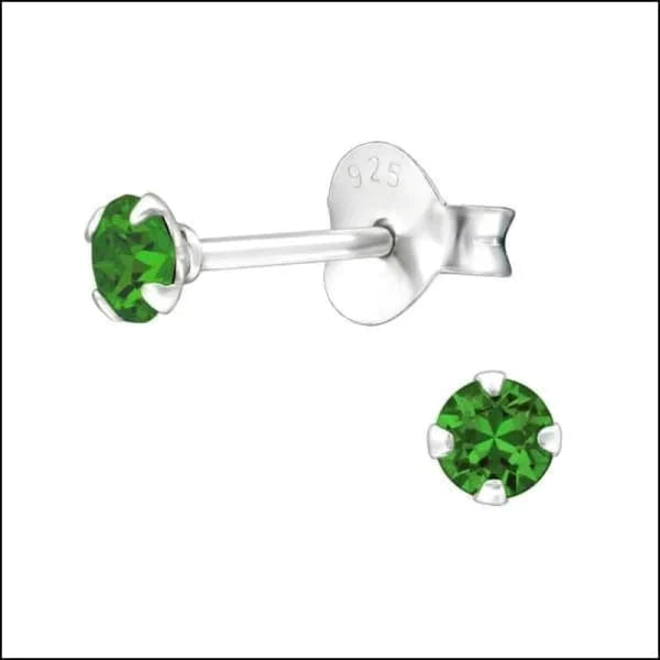 Zilveren Zirkonia Oorbellen Rond-meerdere Maten En Kleurtjes 3mm Groen 3mm 5mm 6mm 8720157033103 alles Aramat Jewels blauw dames elf925 Geen hanger Geen oormodel goudkleurig groen heren kinderen Meerdere kleuren Meerdere Maten Met_steen Nieuw oorbellen rond rood roze silver transparant zilver zirkonia zwart