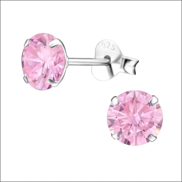 Zilveren Zirkonia Oorbellen Rond-meerdere Maten En Kleurtjes 6mm Roze 3mm 5mm 6mm 8720157033103 alles Aramat Jewels blauw dames elf925 Geen hanger Geen oormodel goudkleurig groen heren kinderen Meerdere kleuren Meerdere Maten Met_steen Nieuw oorbellen rond rood roze silver transparant zilver zirkonia zwart