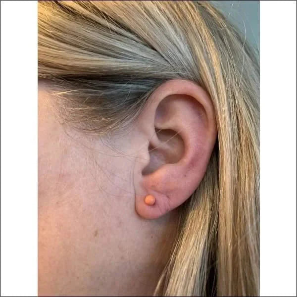 Stalen bolletjes oorbellen oranje 4mm 4mm 8720157022022 acryl alles Apparel & Accessories > Jewelry > Earrings Aramat Jewels chirurgisch staal dames Geen hanger kinderen oor2772-LJE3627 oorbellen oormodel oranje PVD Staal Video Volwassenen zilverkleurig zweerknopjes