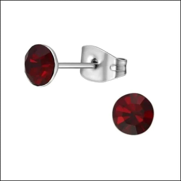 Oorbellen | Zweerknopjes Stalen Kristal Rond Vanaf 3mm