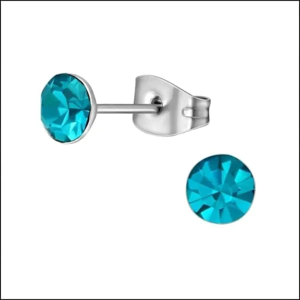 Oorbellen | Zweerknopjes Stalen Kristal Rond Vanaf 3mm
