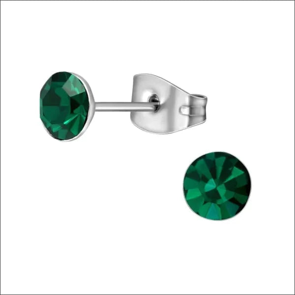 Oorbellen | Zweerknopjes Stalen Kristal Rond Vanaf 3mm