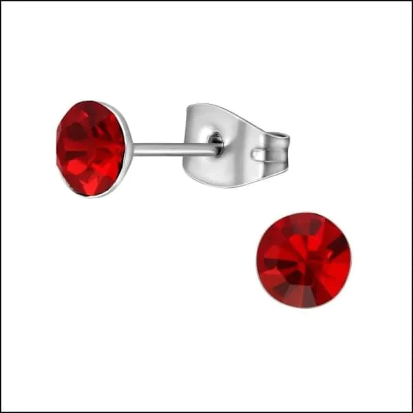 Oorbellen | Zweerknopjes Stalen Kristal Rond Vanaf 3mm