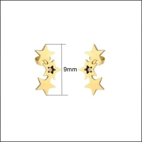 Oorbellen | Zweerknopjes-stalen Sterren Oorstekers- Kopen?
