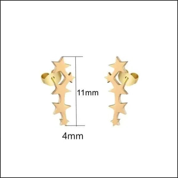 Oorbellen | Zweerknopjes-stalen Sterren Oorstekers- Kopen?