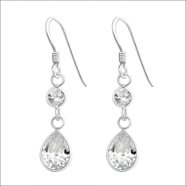 Oorhangers 925 Zilver Zirkonia Rond Druppel 6mm x 18mm 18mm 6mm alles dames druppel elf925 Geen hanger Geen oormodel Geen_Parel kinderen Met_steen oorbellen oorhangers plastick rond silver transparant Volwassenen zilver zirkonia